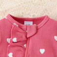 thumbnail image 4 of Tiweut Casual Kids Outfits Girl Valentines Day Ruffle Heart Print Romper Headband Suit Set, 4 of 9