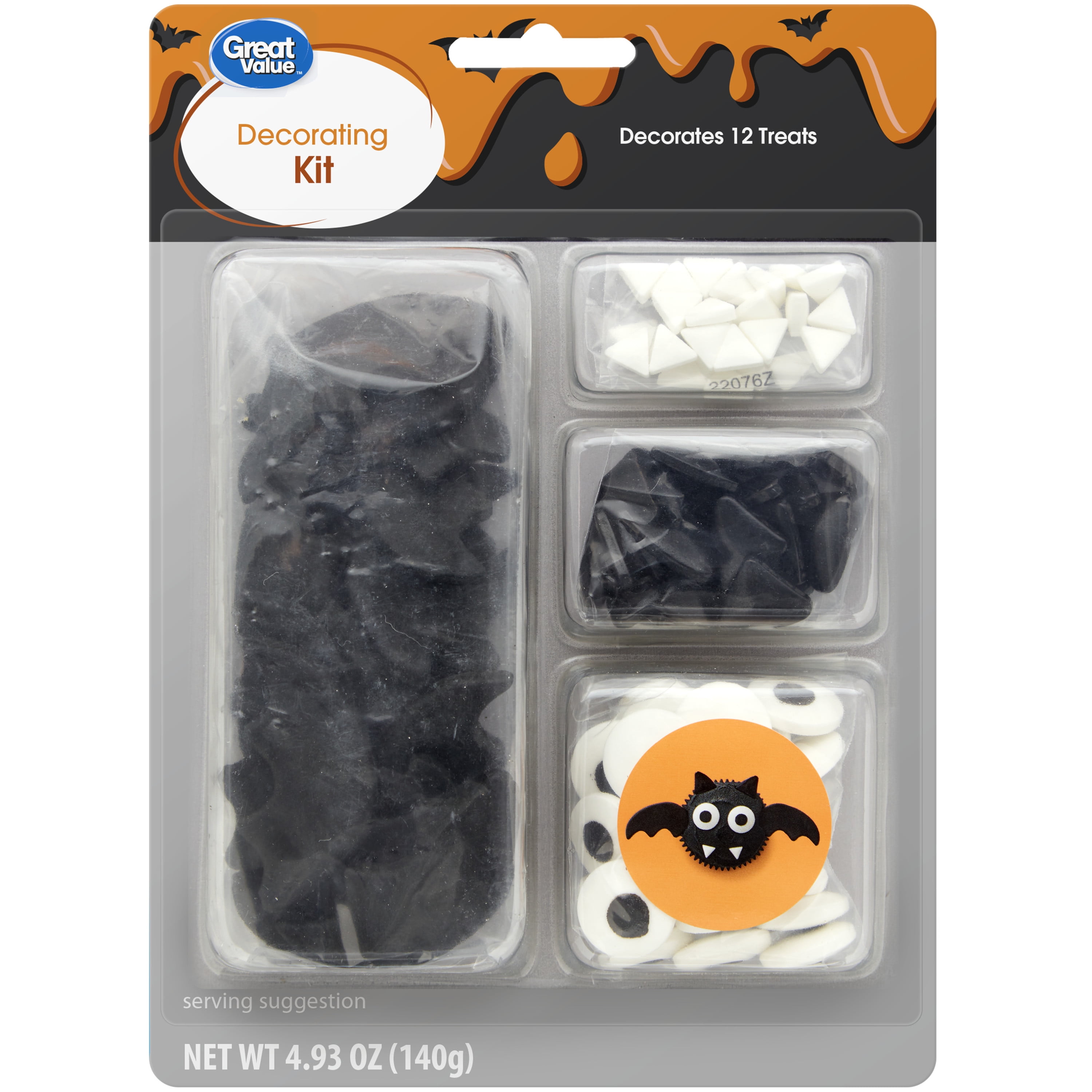 Great Value Black Bat Cupcake Decorating Kit, 12 Sets