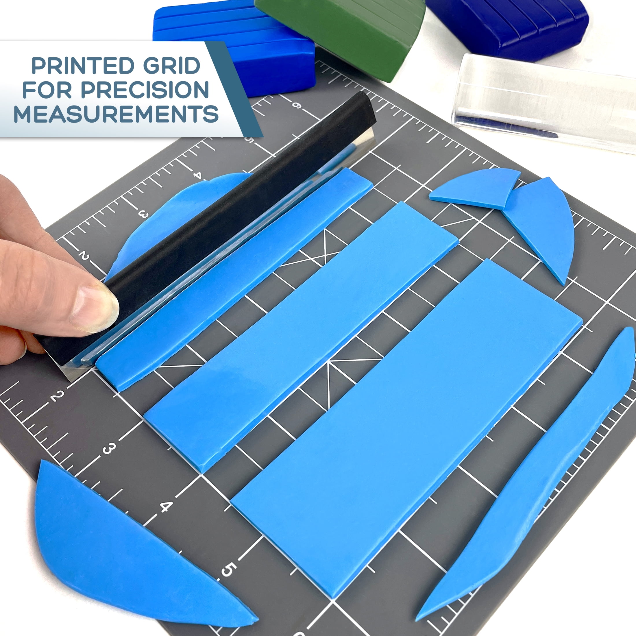 ArtSkills - Art Elements Polymer Clay Silicone Baking Mat - Oven Safe Non-Stick Work Mat for Clay with Measuring Grid