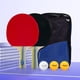 thumbnail image 4 of Paletas de ping pong 2 raquetas y 3 pelotas juego de ping pong para 2 jugadores para torneos, 4 of 9