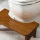 thumbnail image 4 of Yuarrent Taburete de bambú para inodoro, asiento antideslizante para caca, baño para adultos embarazadas, baño, inodoro, soporte para orinal, Type3 NO3, 4 of 6