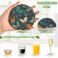 thumbnail image 3 of WOBOGO Peacock Butterfly Coil Coasters Set of 6 Minimalist Cotton Woven 3.94 inch Non-Slip Insulated and Absorbent Home Accessories., 3 of 7