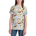 thumbnail image 3 of Wukai Insects and Flowers Youth Unisex Short Sleeve T-Shirt for Boys, Girls, Teens, and Kids-X-Small, 3 of 7