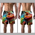 thumbnail image 3 of luoweisi Men's Beach Shorts Quick Dry Swim Trunks with Mesh Lining Chameleon M, 3 of 5