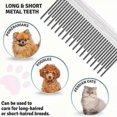 thumbnail image 4 of Metal Fur Detangler Tool with 2pcs Hair Buster Comb for Dogs, Cats & Rabbits Grooming, 4 of 5