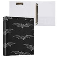 thumbnail image 3 of Black Bat 12.4x10.6in PVC Round Ring Binder, D-Ring 3-Hole, Metal Clip, 200 Sheets, 3 of 10