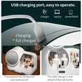 thumbnail image 3 of LED Makeup Organizer with 360° Rotating Mirror - Dark Green Cosmetic Storage Box, 3 Light Modes (Cold White/Natural/Warm Yellow), Dustproof & Waterproof PS Material, USB Charging, Large Capacity for, 3 of 7