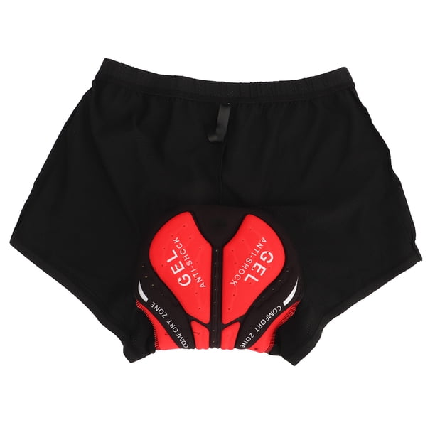 Ropa interior de ciclismo para hombres y mujeres 3D acolchado de silicona transpirable de secado rápido pantalones cortos de bicicleta de montaña forro para montar en carretera de verano negro L