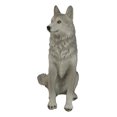 thumbnail image 3 of Cries Of The Night Sitting Alpha Grey Direwolf Wolf Home Decor Figurine 6"H, 3 of 9