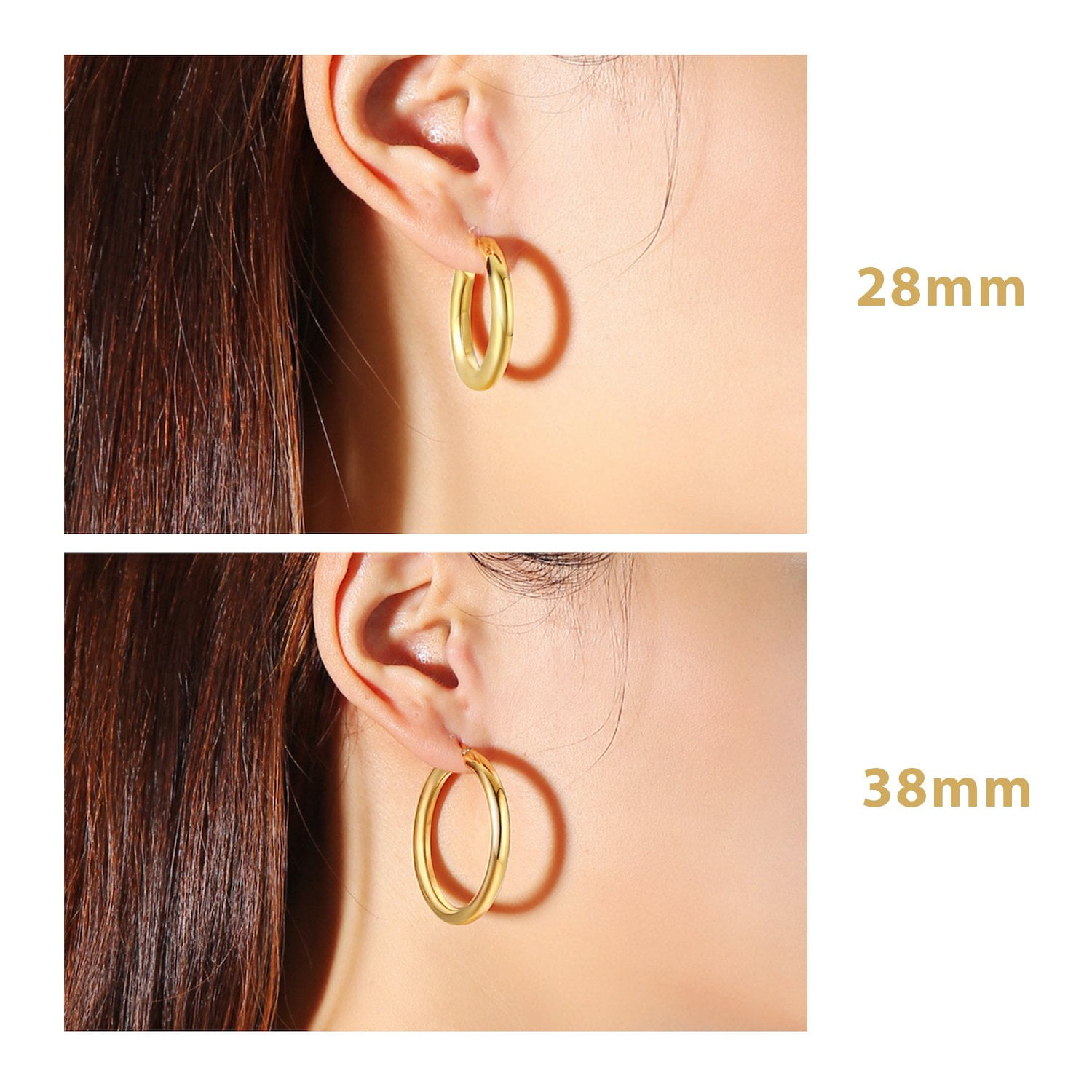 38mm gold hoop earrings outlet
