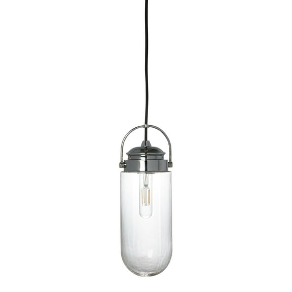Creative Co-Op Robert Stevenson Lighting Shiloh - Metal and Glass Ceiling Light, Chrome