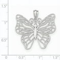thumbnail image 2 of Beautiful 14k White Gold Polished Large Butterfly Pendant, 2 of 2