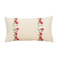 thumbnail image 2 of Embroidered Pillow under $5! kkbbma Embroidered Rose Flower Pillow, Sofa Bed Lumbar Support Cushion, Decorative Throw Pillowcase, Floral Home Decor Accent, Holiday Gift Idea, 2 of 6