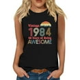 thumbnail image 2 of Teissuly 1984 Vintage Shirt For Women 40th Birthday Gifts Idea Retro T Shirts Party Tops Funny Tees, 2 of 5