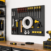 WallPeg Made in USA Pegboard Panels Garage Organization - Wall Storage Kit (2) ea - 24 x 16 Peg Board Tool Organizer Panel Set - Garage Organizer Kit