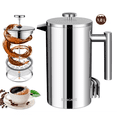 thumbnail image 1 of Cafetera Prensa Francesa Sangkee de acero inoxidable 1.5L K10001-1.5L, 1 of 8