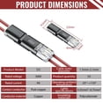 thumbnail image 3 of 50Pcs Double Wire Plug in Connector with Locking Buckle, Low Voltage Wire Connectors, No Strip Snap Wire Connectors, 2 Pin Quick Disconnect Plug for LED Strips, Automotive, 22-18 AWG, 3 of 8
