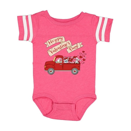

Inktastic Hoppy Valentine s Day Bunny Truck with Hearts Gift Baby Boy or Baby Girl Bodysuit