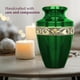thumbnail image 3 of Urna funeraria Trupoint Memorials, griega, verde y dorada, para adultos, 3 of 6