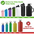 thumbnail image 3 of Xccme Tapa Con Boquilla Para Botellas De Agua Deportivas De Boca Ancha Hydro Flask, Paquete De 2 Tapas De Repuesto Para La Mayoría De Botellas De Agua De Boca Ancha De 12 14 16 18 20 22 32 40 64 Oz Co, 3 of 5