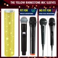 thumbnail image 3 of HAHDAXIA Yellow Rhinestones Microphone Handle Sleeve, Bling Skin Crystal Cover for Microphone Accessories, Rhinestones Mic Handle Cover for Beta58 SM58 Beta87A Wireless Handheld (Mic Not Incl, 3 of 7