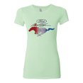thumbnail image 2 of Wild Bobby, Classic Ford Mustang Car Logo, Cars and Trucks, Womens Slim Fit Junior Tee, Mint, XX-Large, 2 of 3