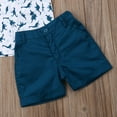 thumbnail image 6 of Xingqing Toddler Baby Boy Short Sleeve Button Down Shirt & Shorts Set 1T 2T 3T 4T 5T 6T Outfits Summer Clothes, 6 of 7