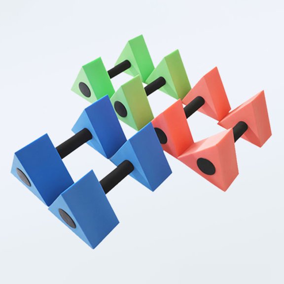 Cheers.US 1 Pair EVA Triangular Aquatic Exercise Dumbells for Water Aerobics Super Light Water Sports Teaching Aids for Children