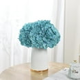 thumbnail image 2 of Silk Hydrangea Heads with Stems Artificial Flowers Heads for Home Wedding Decor,Pack of 10 (Sky Blue), 2 of 5