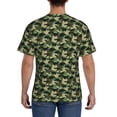 thumbnail image 3 of Vsdgher Camouflage Dinosaur Print Men's Dry Fit Mesh Athletic Shirts Moisture Wicking Tennis T-Shirt Tops, 3 of 9