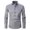 Gray, variant on Patlollav Mens Long Sleeve Shirts Button-Down Solid Long Sleeve Turndown Collar Shirt
