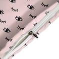 thumbnail image 4 of 3 Pcs Soft Bedding Set, Includes 1 Duvet Cover with Zipper And 2 Pillow Shams,Eye Cartoon Eyelashes King(102"×90"), 4 of 8
