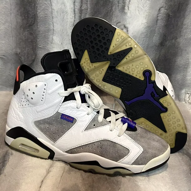 Ni - ke Ni - ke Air Jordan 6 Retro LTR Flint Flight Nostaglia Grey Sz 10 Sneaker CI3125-100