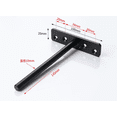 thumbnail image 4 of Wall Shelf Support Invisible Floating Mount Metal Bracket, Floating Shelf Concealed Wooden Floating Bracket with Fixing, Matte Black, 4 Pcs, 4 of 4