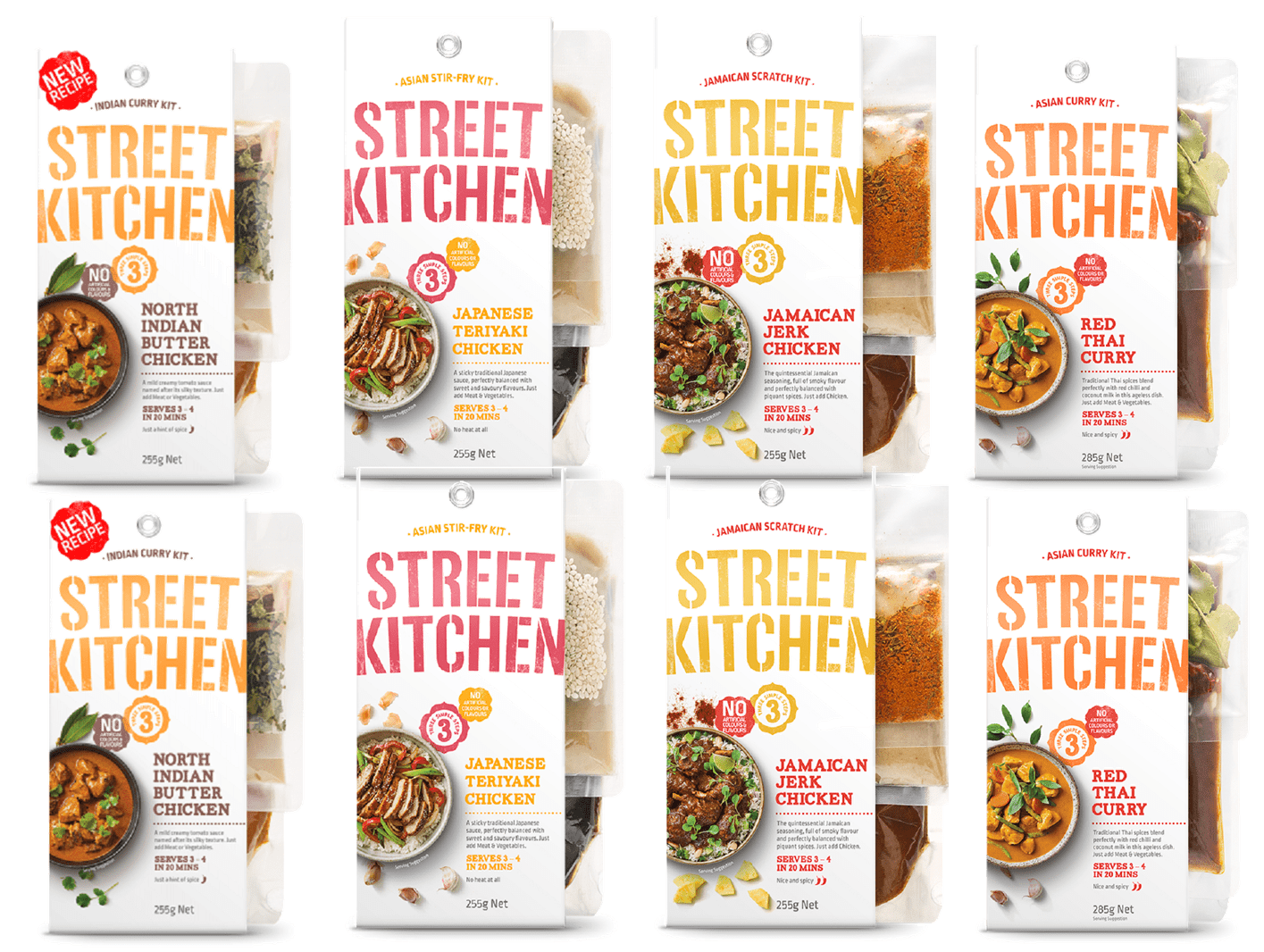 Street Kitchen Jamaican Jerk, Teriyaki, Red Thai & Indian Butter