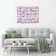 thumbnail image 5 of Uemuo Pink Striped Flamingo Printed 29x37 Inch Tapestry Wall Hanging – Lightweight & Durable – Perfect for Dorm Decor, Beach Throw, Sofa Cover, Tablecloth, 5 of 8