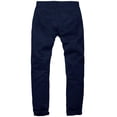 thumbnail image 4 of Pantalones Casuales Ajustados y Cónicos con Frente Plano para Hombre Azul Oscuro, 4 of 6