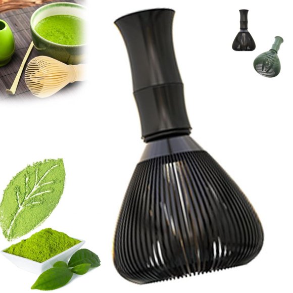 Oleegame 1PC Tin Foil Roll Silicone Matcha Whisk Matcha Resin Whisk Chasen Reusable Resin Matcha Whisk Plastic Dishwasher Matcha Stirrer Tools With Whisk Holder