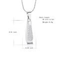 thumbnail image 2 of Personalize Stainless Steel Razor Urn Pendant Necklace for Cremation Ashes of Loved One Memorial Jewelry, 2 of 7