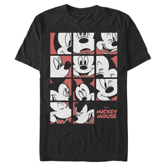 Men's Mickey & Friends Expressions Grid Graphic Tee Black 2X Large