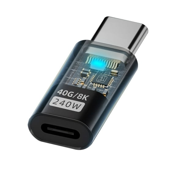 Type C Female to USB C Male Adapter Converters Extenders Data Sync 40Gbps 8K@60Hz Charging Adapter for Laptops Phone