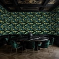 thumbnail image 5 of Boho Peel and Stick Wallpaper Mystical Woodland Fantasy Golden Butterflies Glowing Moss Wall Mural 17.7in x 9.8ft Self Adhesive Removable Wall Paper Renter Friendly Wallpaper for Nursery Bedroom, 5 of 8