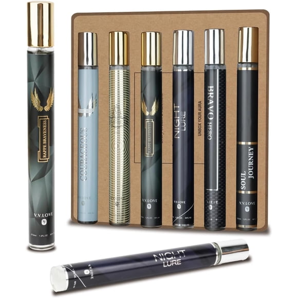 Set de Perfumes OFUN Agua de Colonia para Hombre 6x35ml Tamaño de Viaje con Caja