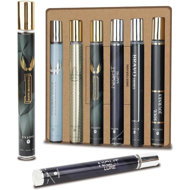 Set de Perfumes OFUN Agua de Colonia para Hombre 6x35ml Tamaño de Viaje con Caja