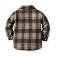 thumbnail image 4 of Lilgiuy Kids Toddler Baby Boys girls Flannel Shirt Jacket Plaid Jacket Long Sleeve Lapel Shacket Button Down Fall Shirt Coat Outwear for Halloween Thanksgiving, 4 of 5