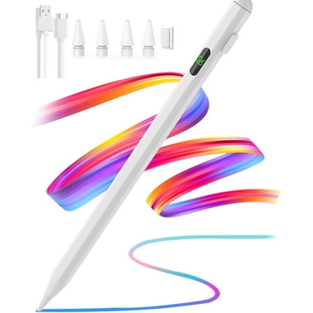 Stylus Pen for iPad with Power Display, Apple Pencil 2nd Generation, 2X Fast Charge Apple Pen for iPad 2018-2023, iPad Pencil for iPad Pro 11/12.9 3/4/5 Gen, iPad Mini 5/6, iPad 6/7/8, iPad Air 3/4/5