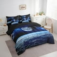 thumbnail image 3 of Erosebridal Outer Space Bedding Sets Twin Size,Galaxy Planet Comforter Sets with Sheets,Starry Night Bed in a Bag Twin Size,Breathable Bedroom Decorative Reversible,7-Piece, 3 of 7