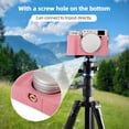 thumbnail image 3 of Synthetic Leather Camera Case with Shoulder Strap - Water Buffalo Pattern Design Compatible with Fujifilm X100VI - Available in Black, Coffee, Green, and Pink, 3 of 6