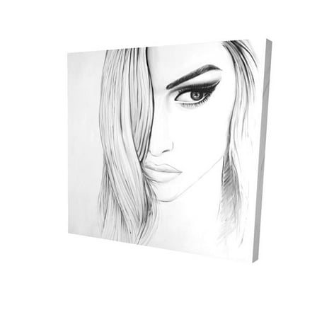 16 x 16 in. Black & White Portrait-Print on Canvas