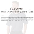 thumbnail image 3 of Harriton Men's CVC Pique Polo Shirts Short Sleeve Plain Tee 60/40 Cotton/Poly Three-Button Polo Shirt (Dark Navy, S), 3 of 7